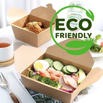 Eco-Friendly Kraft Paper Lunch Boxes