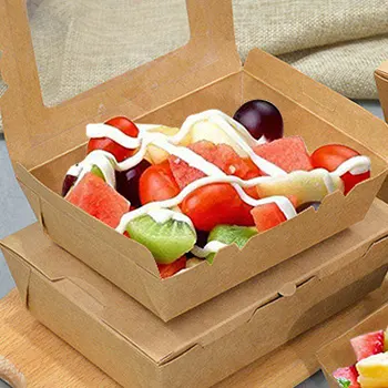 Kraft Paper Lunch Box Buckle Sealing